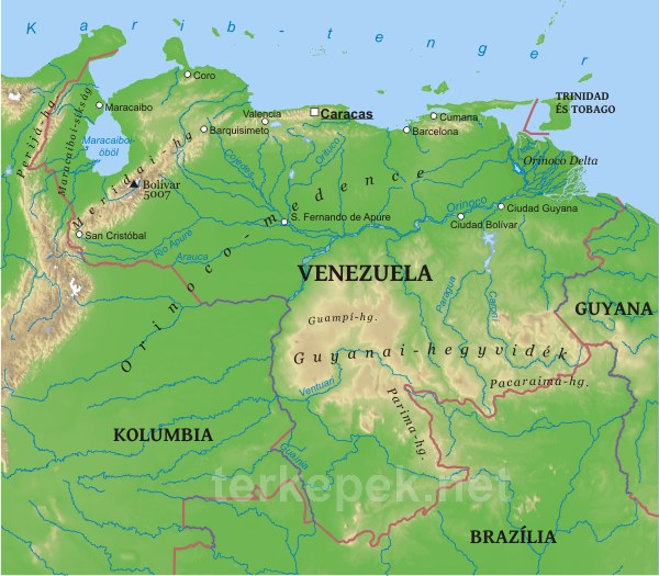 Venezuela térkép